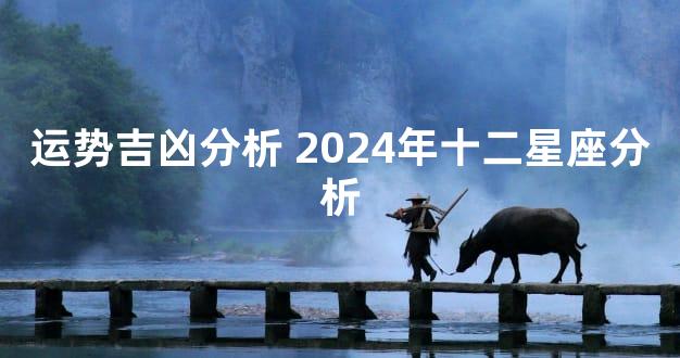 运势吉凶分析 2024年十二星座分析